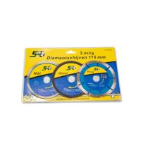 Diamantschijven 3 delig 115 mm - thumbnail