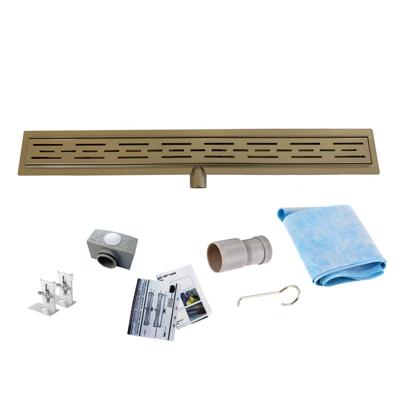 Aqua Splash Messing Goud RVS Douchegoot Flens met Uitneembaar Sifon MESSING GOUD ROOSTER - 20 cm