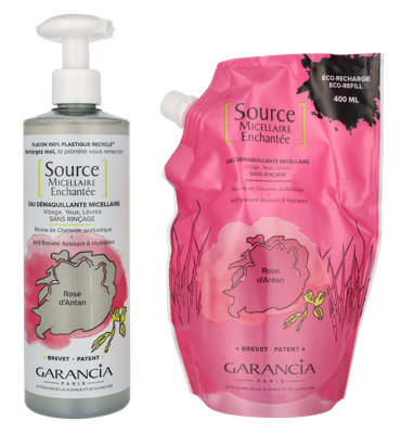 Garancia Source Micellar Cleansing Water Old Rose Set 800 ml