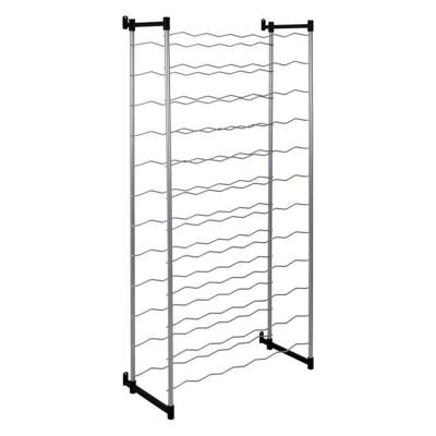 Metaltex bardolino flessenrek voor 72 flessen 59x26x124 cm zilver/zwart