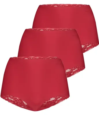 Ten Cate 3-pack secrets kanten high waist slip - 31758 - Voordeelverpakking - Aanbieding