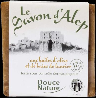 Douce Nature Zeep Aleppo blok 12% bio 200 Gram Douce Nature Zeep Aleppo blok 12% bio 200 Gram