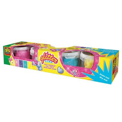 SES Glitter klei 4x90gr