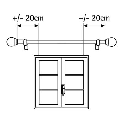 Stang voor Gordijnen Stor Planet Uitschuifbaar Wit (110 cm)