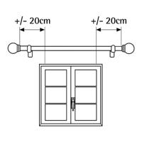Stang voor Gordijnen Stor Planet Uitschuifbaar Wit (110 cm) - thumbnail