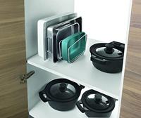 Metaltex backy bakspullen en snijplankhouder 22x21x14 cm zilver - thumbnail