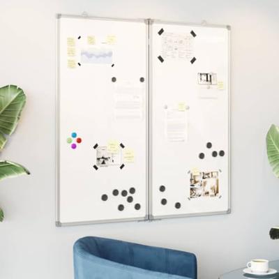 VidaXL Whiteboard magnetisch inklapbaar 80x80x1,7 cm aluminium