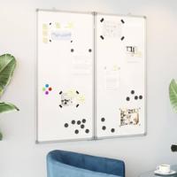 VidaXL Whiteboard magnetisch inklapbaar 80x80x1,7 cm aluminium - thumbnail