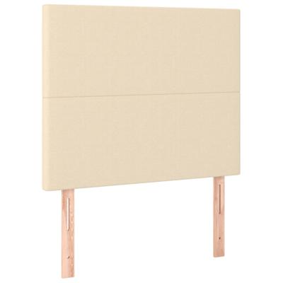 Hoofdbord LED 90x5x78/88 cm stof crèmekleurig - thumbnail