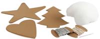 Creativ Company Faux leather kerstdecoraties, dikte 0,55 mm, beige, 1 set - thumbnail