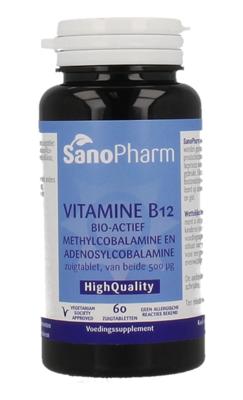 SanoPharm Vitamine B12 methyl adenosylcobalamine 500mcg 60 Zuigtabletten