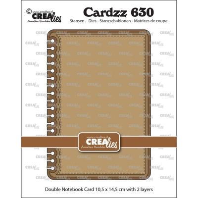 Crealies • cardzz stans dubbele kaart notebook 10,5x14,5cm met afgeronde hoeken