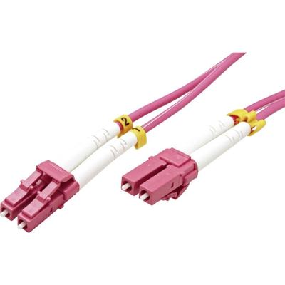 VALUE F.O. kabel 50/125µm OM4, LC/LC, violet, 15 m