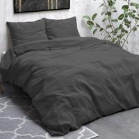 Dreamhouse - Stone Washed dekbedovertrek 100% Katoen - Antraciet - 200 x 220 - thumbnail