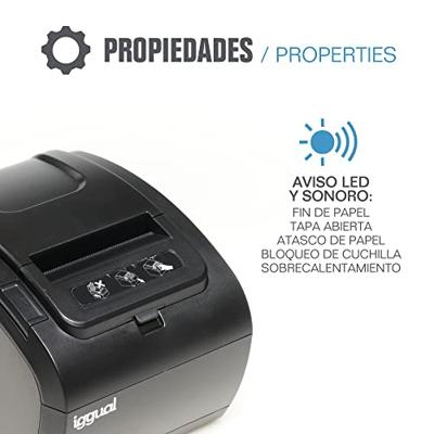 Thermische Printer iggual TP8002 203 dpi Zwart