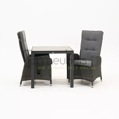 Tuinstoel veloso met Romane tafel 80 x 80 cm keramiek