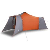 VidaXL Tipi tent met dak grijs en oranje 492 x 492 x 275 cm stof - thumbnail