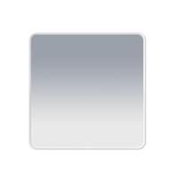 Saniclass Retro Line Square Spiegel - 80x80cm - vierkant - afgerond - frame - mat wit RS80-MW - thumbnail