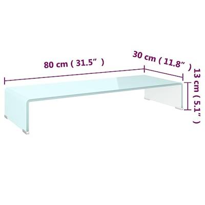 Tv-meubel/monitorverhoger 80x30x13 cm glas groen