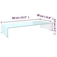 Tv-meubel/monitorverhoger 80x30x13 cm glas groen - thumbnail