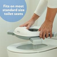 NUBY Draagbaar Reispotje voor Peuters - Met Opbergtas - Grijs/Wit - thumbnail