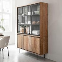 DTP Home Vitrinekast 'Metropole' Teakhout, 210 x 140cm - thumbnail