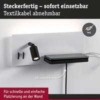 Paulmann Serra 71102 Wandlamp 5.5 W LED Wit (mat), Zwart (mat) - thumbnail