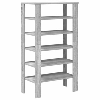 Schoenenrek 61x32x105 cm bewerkt hout grijs sonoma eikenkleurig Schoenenrek 61x32x105 cm bewerkt hout grijs sonoma eikenkleurig