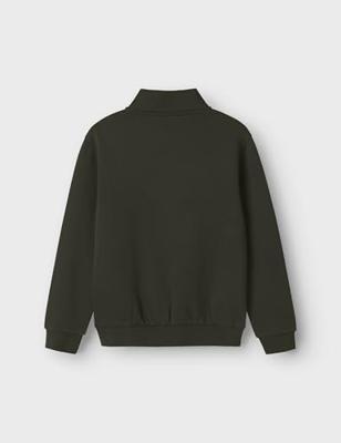 Name it winter sweater jongens - groen - regular fit, zip - NkmBrody