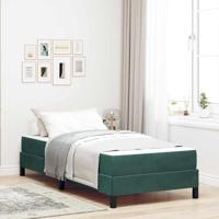 Boxspringbed met matras Donkergroen 80 x 220 cm Stof - thumbnail
