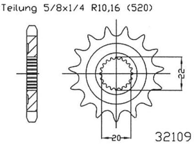 ESJOT Sprocket 520 13z standard