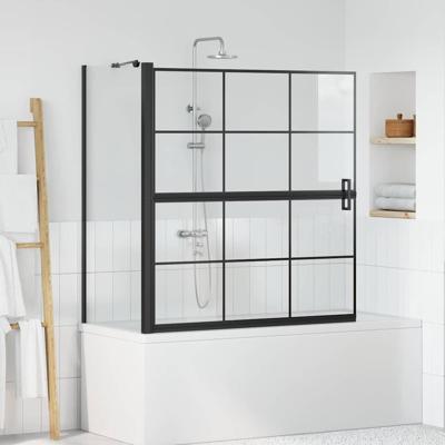 Bad Douche Scherm Zwart en transparant 116 x 67 x 129.5 cm