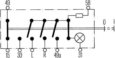 HELLA knipperlichtschakelaar built-in warning flasher