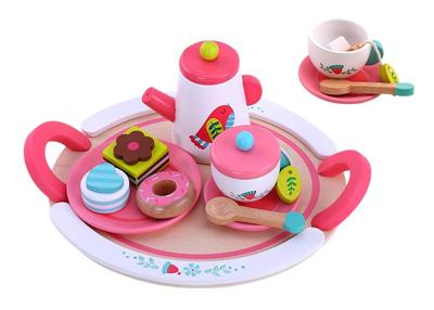Tooky Toy Houten Theeservies Wit/Roze 19 delig Tooky Toy Houten Theeservies Wit/Roze 19 delig
