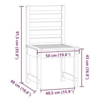 Tuinstoelen 2 st 50x48x91,5 cm massief douglashout - thumbnail