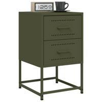 Nachtkastje 36x39x60,5 cm staal olijfgroen - thumbnail
