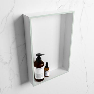 MONDIAZ EASY Nis 44,5x29,5cm in solid surface kleur Greey | Talc. 1 vak geschikt voor in- of opbouw MONDIAZ EASY Nis 44,5x29,5cm in solid surface kleur Greey | Talc. 1 vak geschikt voor in- of opbouw