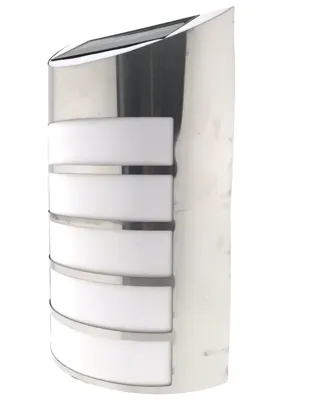 Hofftech Solar LED RVS Wandlamp - 26 x 16 x 7 cm