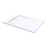 Best Design Douchebak Decent 160x90x4.5 cm Solid Surface Mat Wit - thumbnail