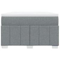 Boxspring met matras stof lichtgrijs 120x190 cm - thumbnail