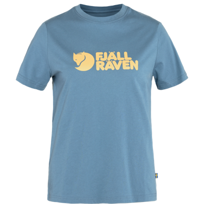 Fjallraven Logo T-shirt Dames Dawn Blue S