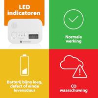 Smartwares FSE-19204 Rook- en koolmonoxidemelder werkt op batterijen Detectie van Rook, Koolmonoxide - thumbnail