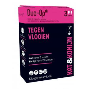 Duo-Op spot-on anti-vlooienmiddel voor kat en konijn 80mg (4+ kg) 2 x 3 pipetten Duo-Op spot-on anti-vlooienmiddel voor kat en konijn 80mg (4+ kg) 2 x 3 pipetten