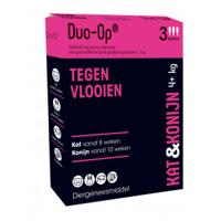 Duo-Op spot-on anti-vlooienmiddel voor kat en konijn 80mg (4+ kg) 2 x 3 pipetten - thumbnail