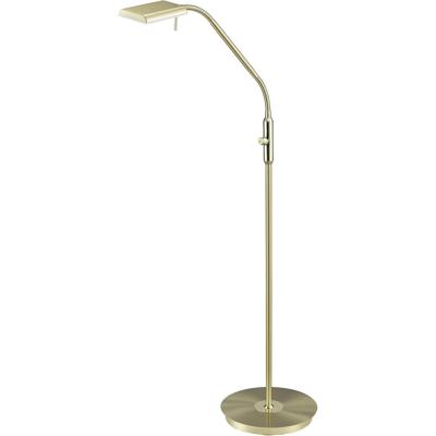 LED Vloerlamp 12W Dimbaar - Warm Wit 3000K - Mat Goud Aluminium