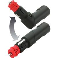 ProCar Winkelb.Sicherheits-Unistecker 8A/6-24V Universele veiligheidsstekker (omknikbaar) met boorgat voor 3 mm LED Stroombelasting (max.): 8 A Geschikt voor - thumbnail