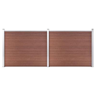 Schuttingpanelenset 353x146 cm HKC bruin