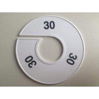 Maatring 11 cm wit/zwart 30