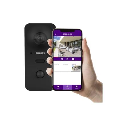Philips WelcomeEye View Philips-Ultra HD 2K-detectie menselijke vormen, auto-tracking, geïntegreerde sirene, 105 dB, noodbatterij, nachtzicht, IP66