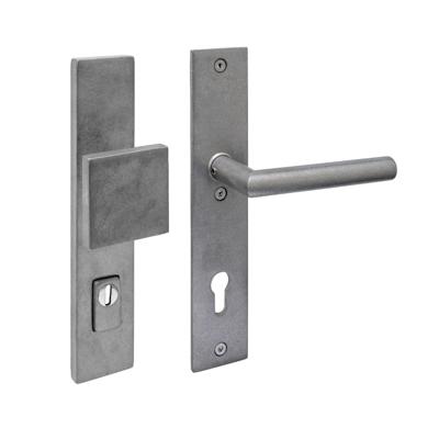 Intersteel SKG3 veiligheidsbeslag achterdeur rechthoek 250x50mm kruk/kruk Jura PC72 kerntrekbeveiliging - PVD RVS getrommeld